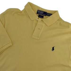 Polo Ralph Lauren Men Yellow Custom Fit Short Sleeve Polo Shirt